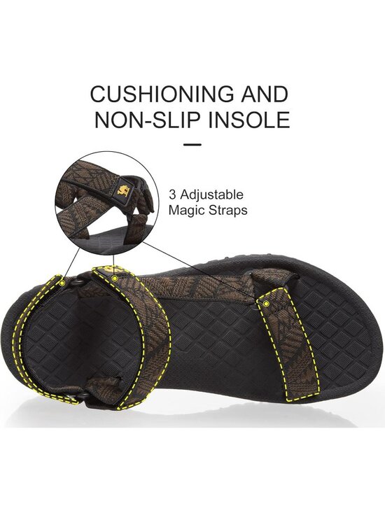 Men\'s Black Brown Comfortable Athletic Hiking Sport Sandals Outdoor Beach Shoes